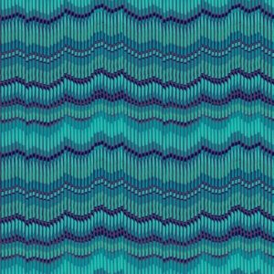 Henna - Moire Stripe in Teal by Beth Studley