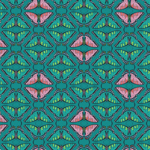 Flora and Fauna - Swallowtail in Teal by Patty Sloniger Bolt End