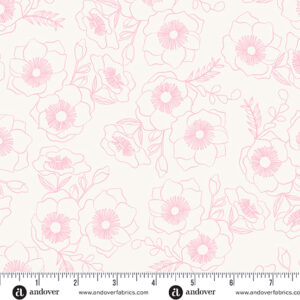 Color Me Pretty - Botanica in Blush by Stephanie Organes for Andover Fabrics