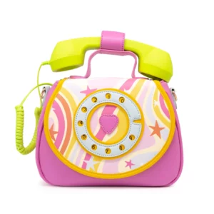 Ring Ring Phone Convertible Bag - Retro Vibes Pink