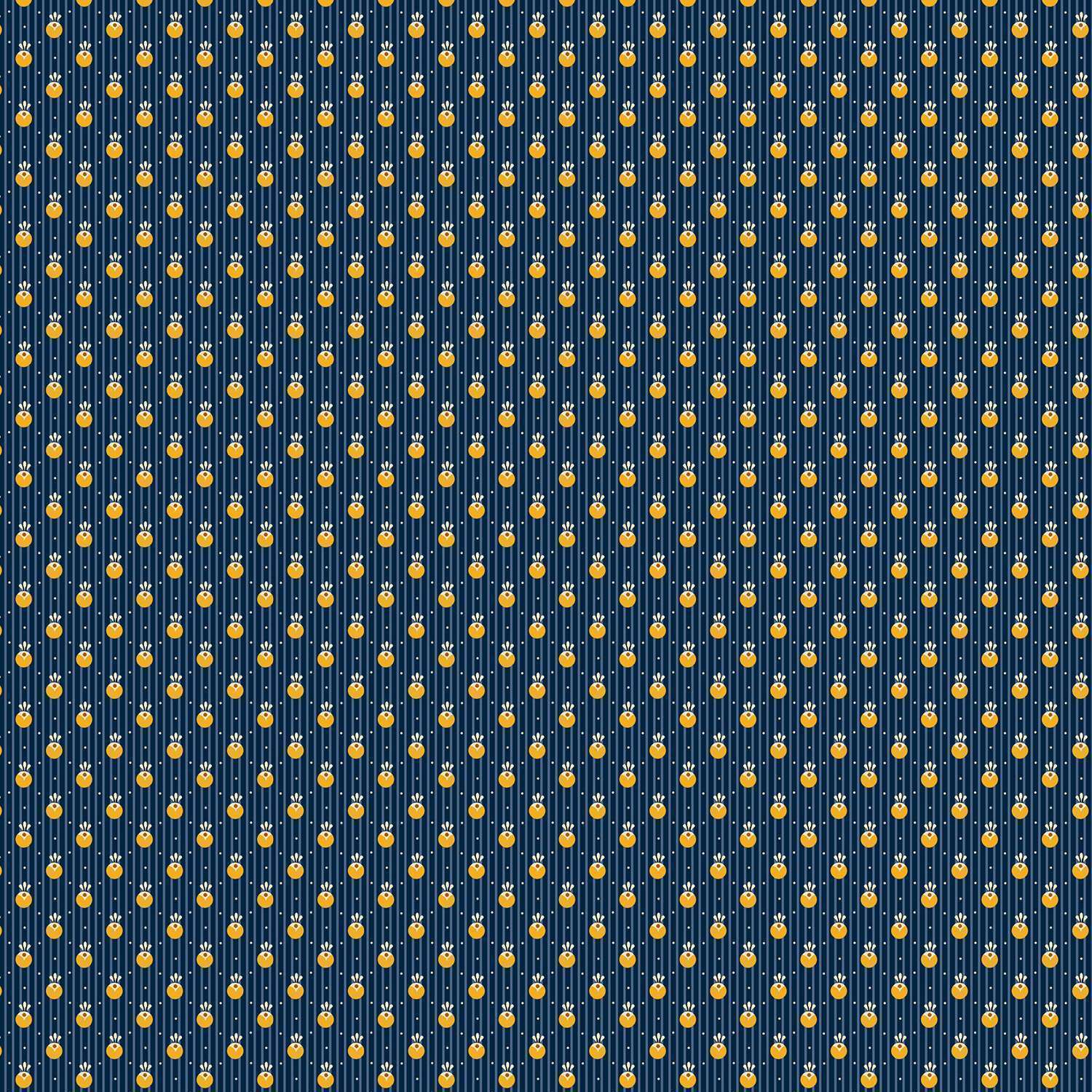 Indigo Cheddar - Pinstripe Circle in Indigo Andover Fabrics