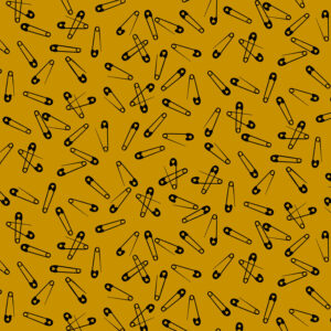 Iconic - Pins in Gold - Libs Elliott for Andover Fabrics
