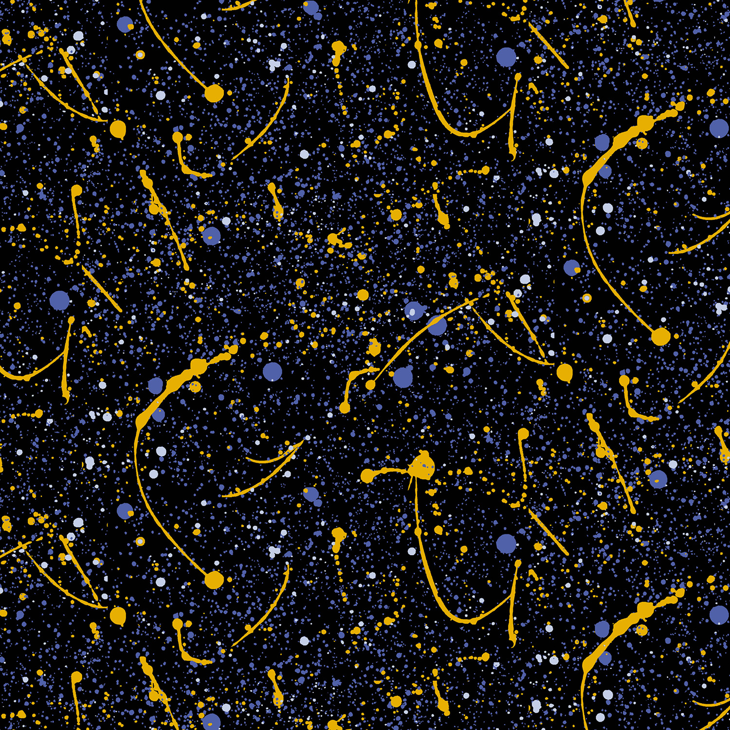 Iconic - Darkmatter in Royal - Libs Elliott for Andover Fabrics