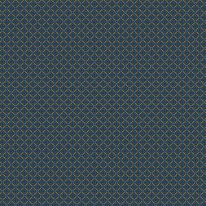 Indigo Cheddar - Circles in Diamonds Indigo Andover Fabrics