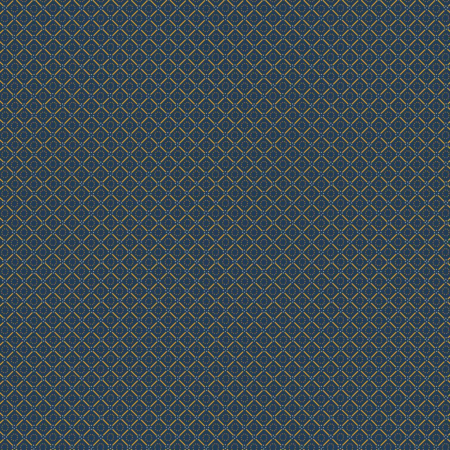 Indigo Cheddar - Circles in Diamonds Indigo Andover Fabrics