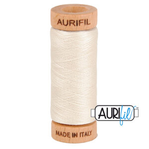 Aurifil 80wt Cotton Thread - 2309 Silver White