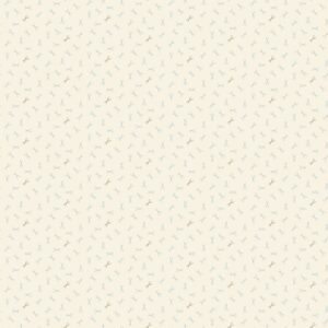 Sewing Bird - Scissors in Cream - Makower Fabrics