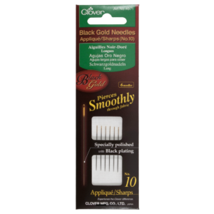 Clover Black Gold: Hand Sewing Needles: Appliqué Sharps: size No.10