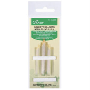 Clover Hand Sewing Needles: Milliners: Gold Eye: No.3-9