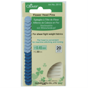 Clover Flower Head Pins 0.45mm Blue