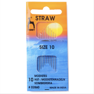 Straw Hand Sewing Needles: Milliners: Gold Eye: Sizes 10