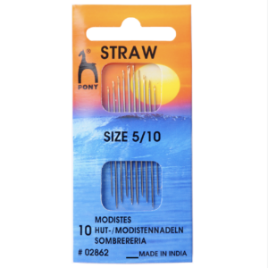 Straw Hand Sewing Needles: Milliners: Gold Eye: Sizes 5-10