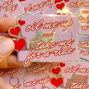 Feral Notions Oil Me Up Sewing Machine Sticker