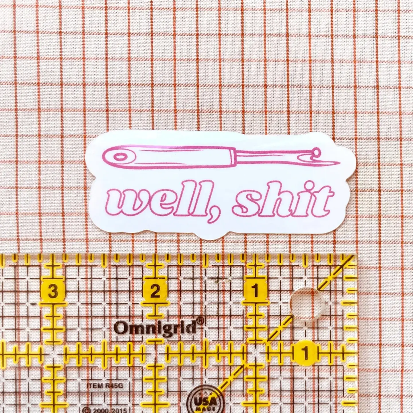 Feral Notions Well, Shit Seam Ripper Sticker Red - Image 2