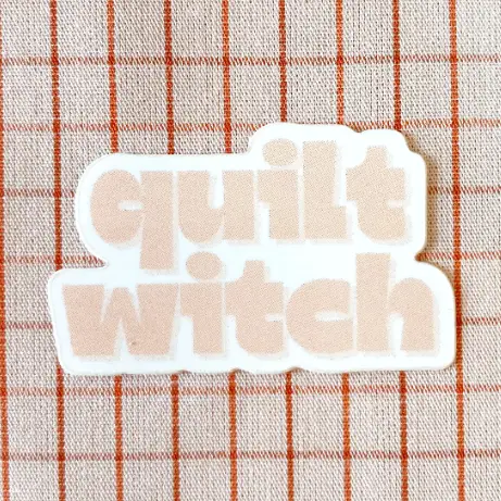 Feral Notions Quilt Witch Sticker