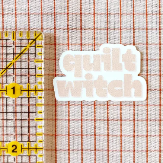 Feral Notions Quilt Witch Sticker - Image 2