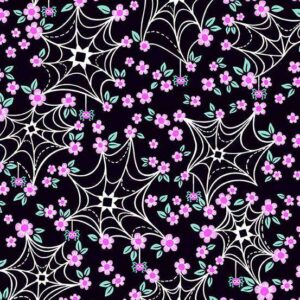 Ghostly Garden - Web and Bloom Black