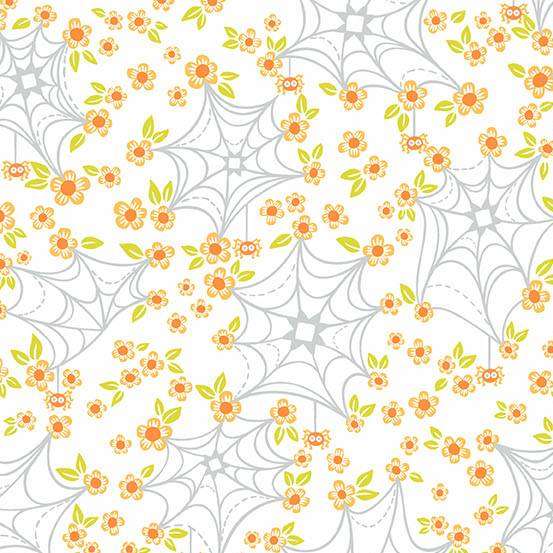 Ghostly Garden - Web and Bloom White